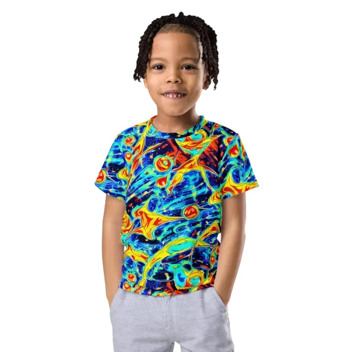 Sonic Tides on a Kids Crew Neck T-Shirt