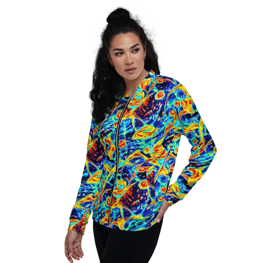 Sonic Tides on Bomber Jacket — Left