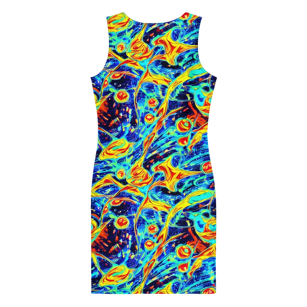 Sonic Tides on Bodycon Dress — Back