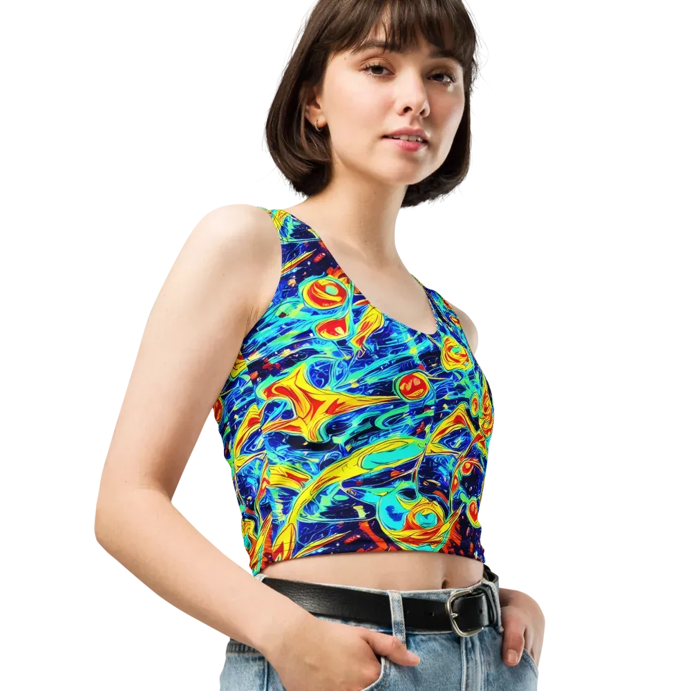 Sonic Tides on Crop Top — Right Front