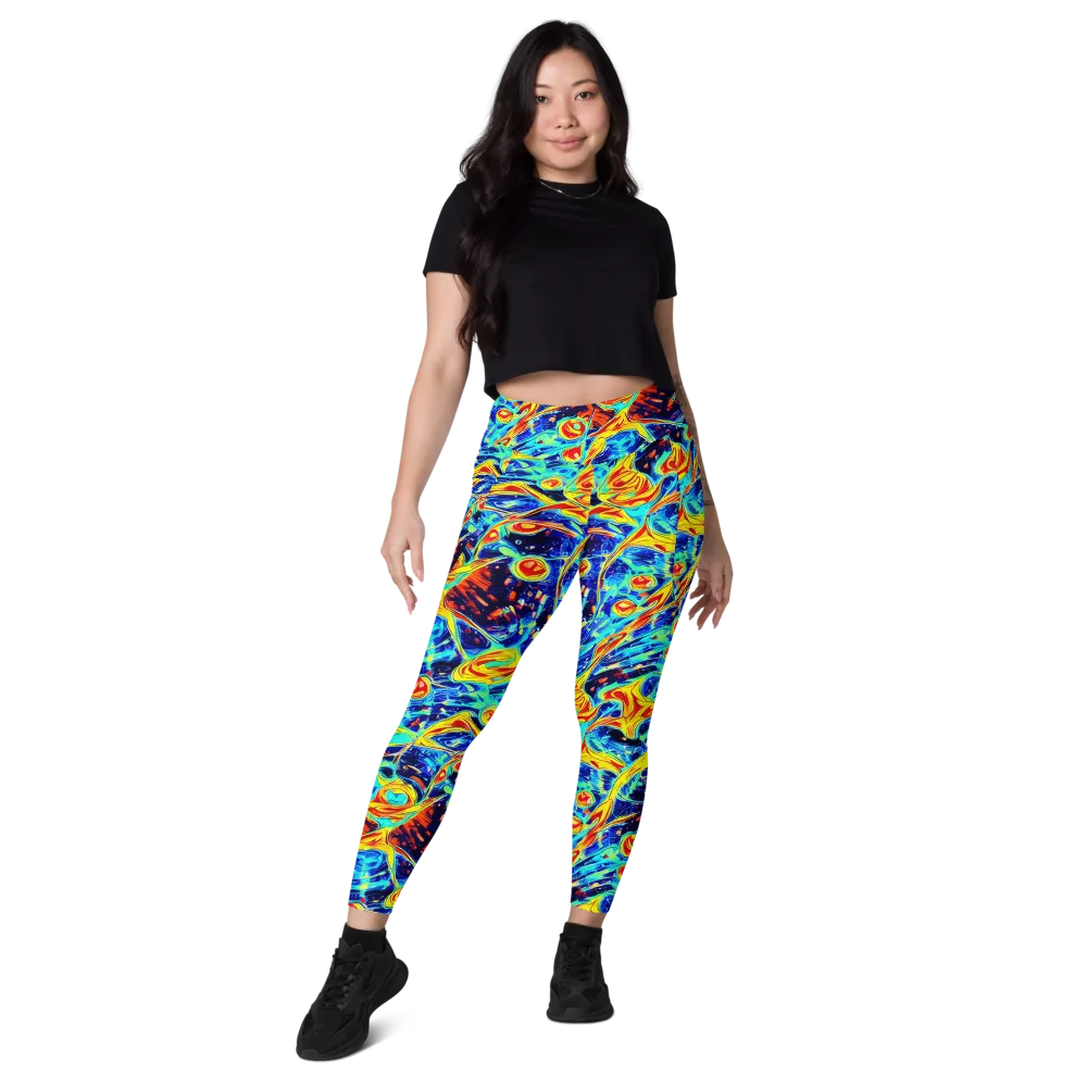 Sonic Tides on Leggings with Pockets — Front