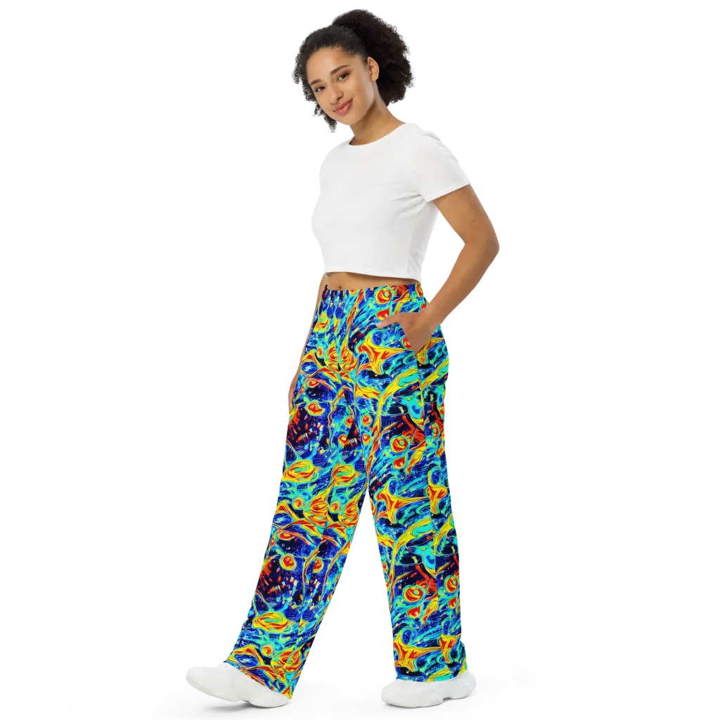 Sonic Tides on Wide-Leg Pants — Left Front
