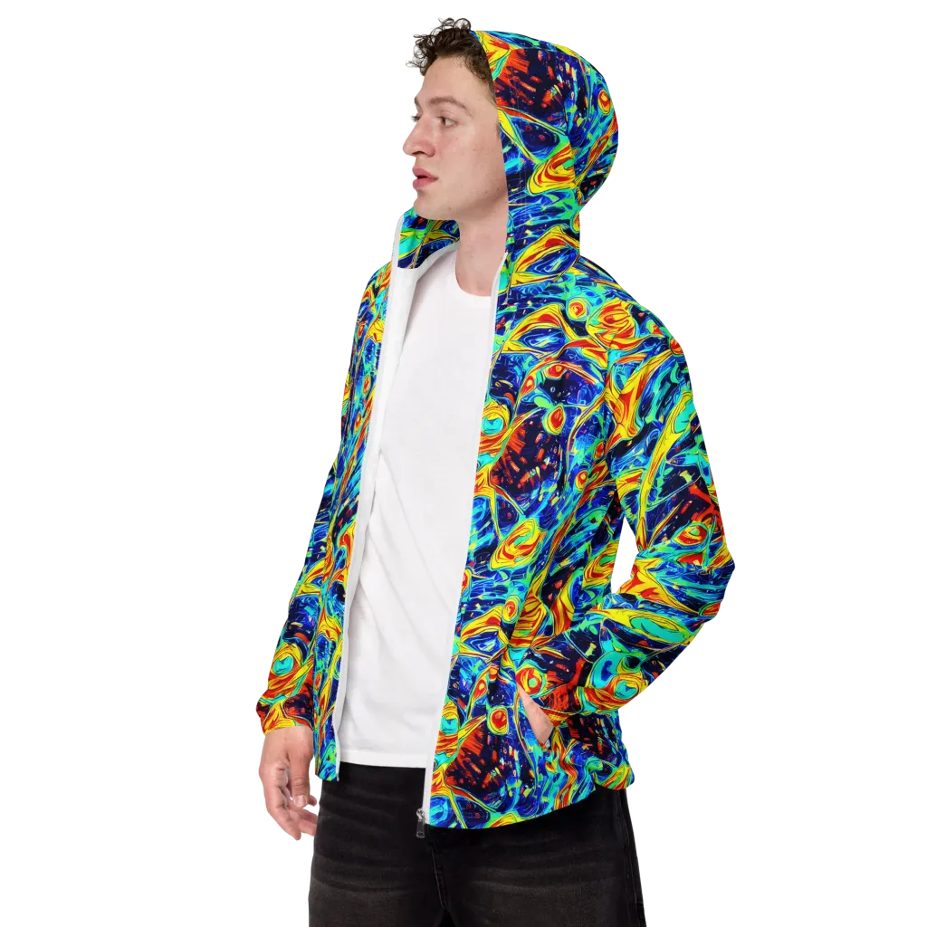 Sonic Tides on Men's Windbreaker — Left Front