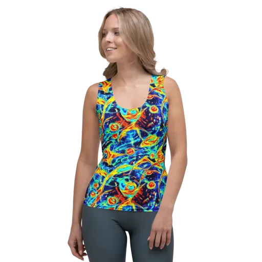 Sonic Tides on a Women's Tank Top