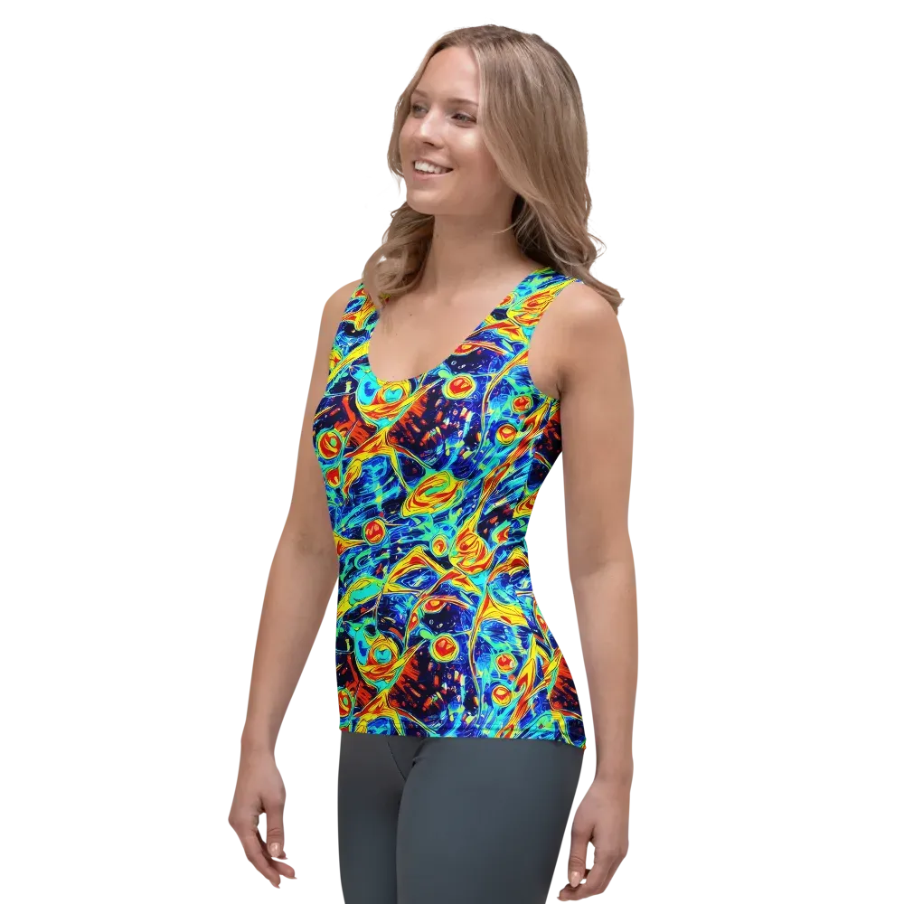 Sonic Tides on Women's Tank Top — Left Front