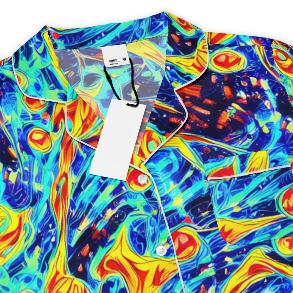 Sonic Tides on Women's Short Sleeve Pajama Top — Product details