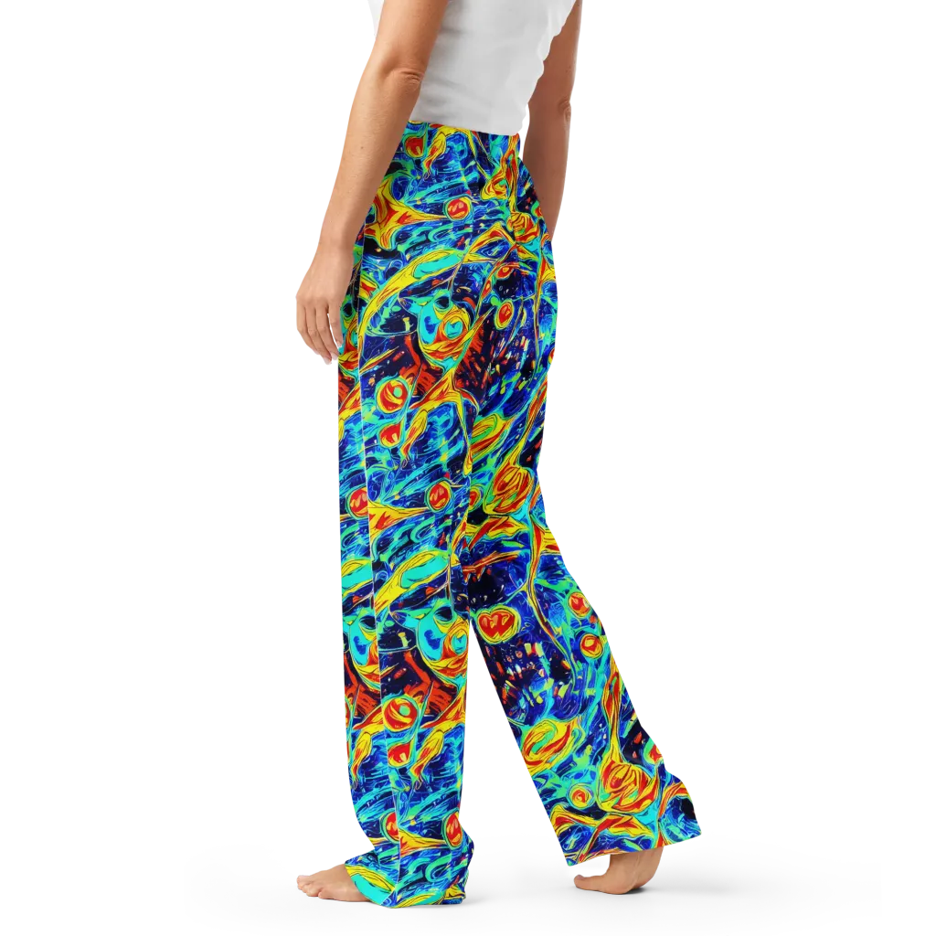 Sonic Tides on Women's Pajama Pants — Left
