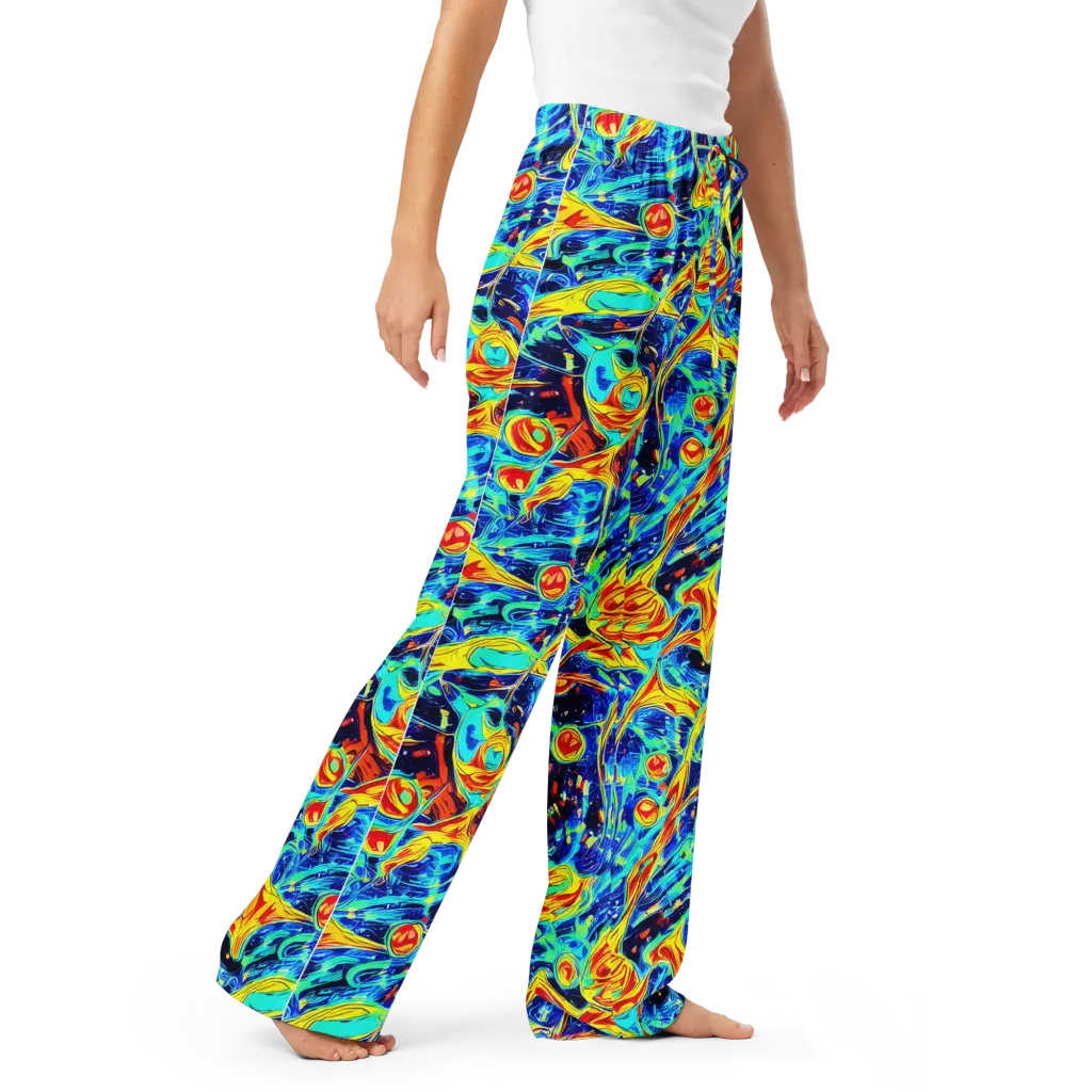 Sonic Tides on Women's Pajama Pants — Right Front