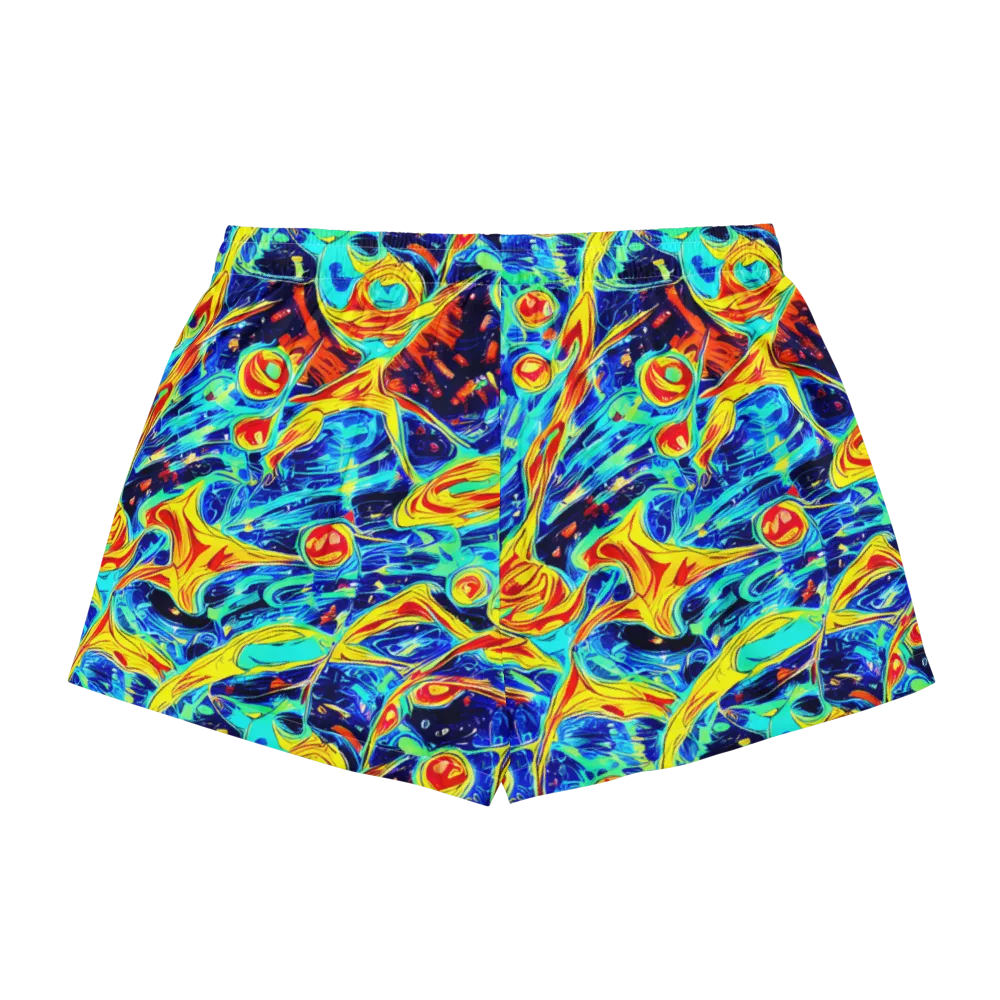 Sonic Tides on Women's Pajama Shorts — Back