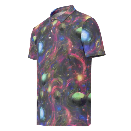 Nebula Mirage on a Men's Slim Fit Polo Shirt