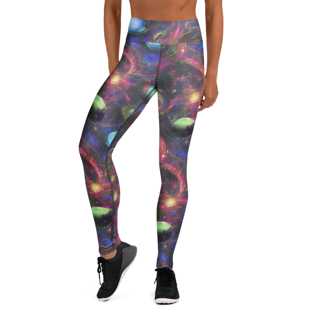 Nebula Mirage on Yoga Leggings — Front