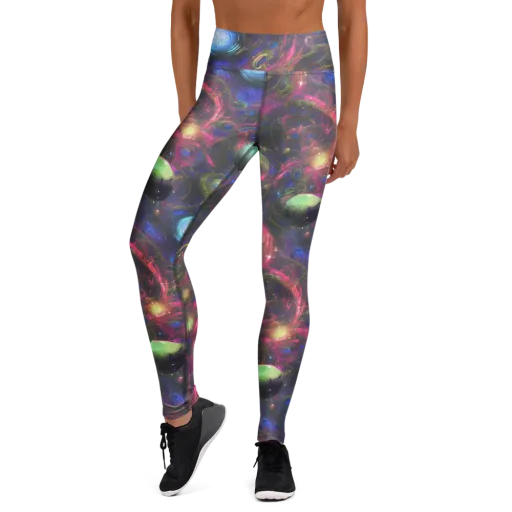 Nebula Mirage on a Yoga Leggings