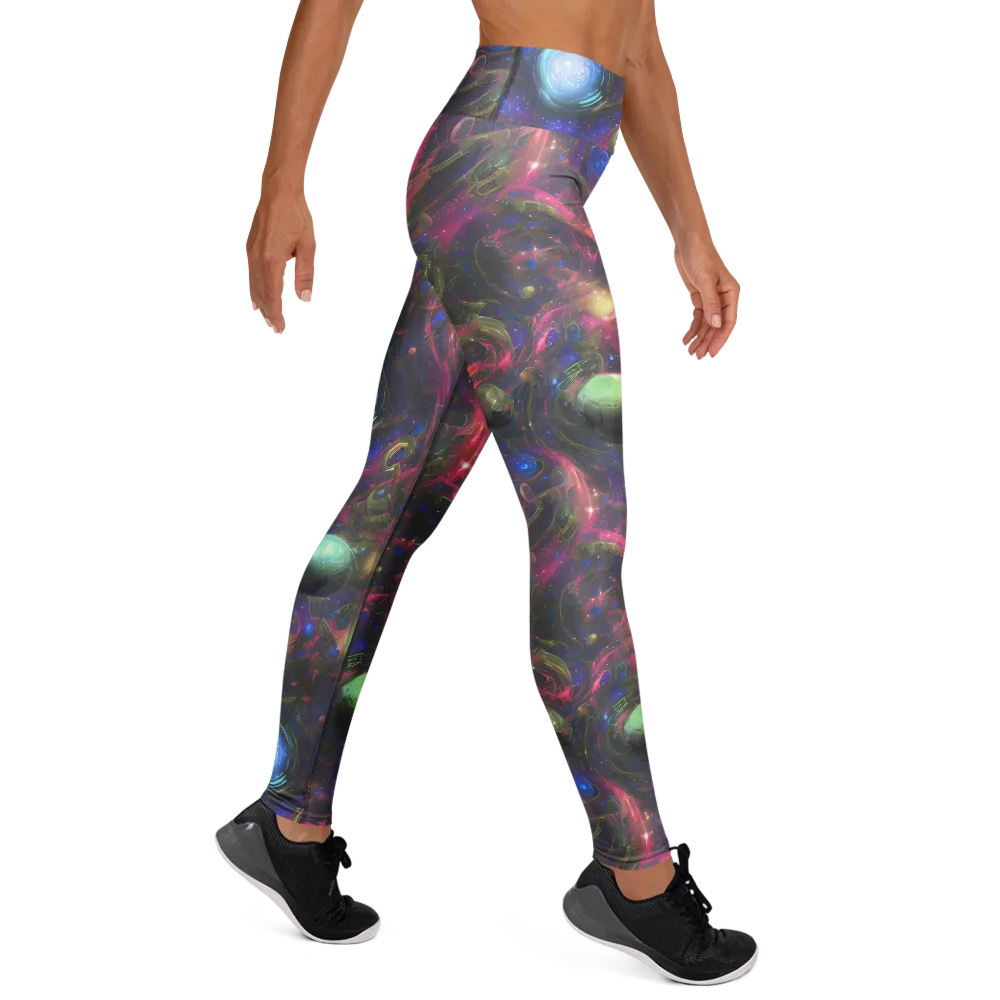Nebula Mirage on Yoga Leggings — Right