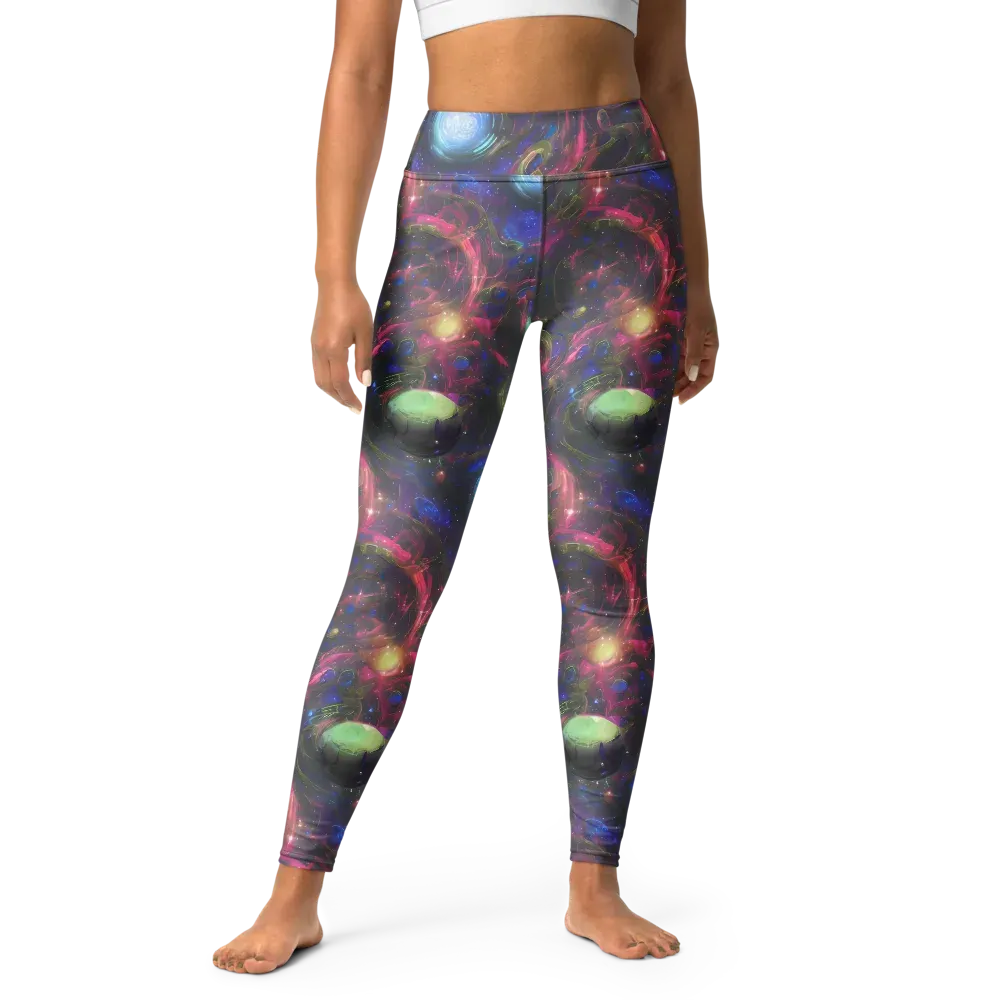 Nebula Mirage on Yoga Leggings — Front