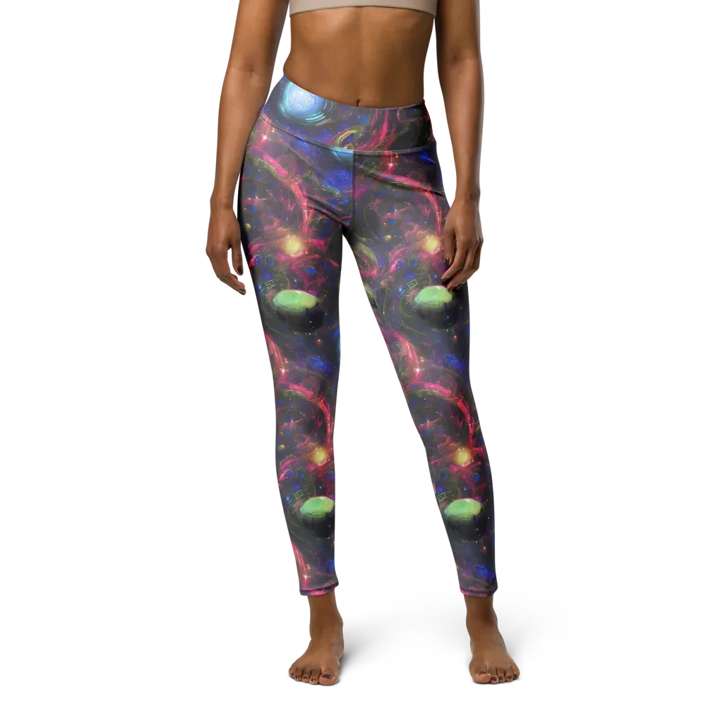 Nebula Mirage on Yoga Leggings — Front