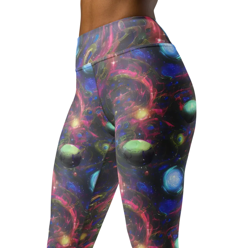 Nebula Mirage on Yoga Leggings — Left Front