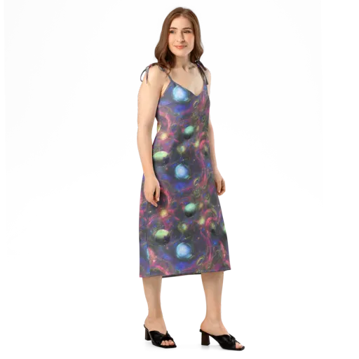 Nebula Mirage on a Slip Dress