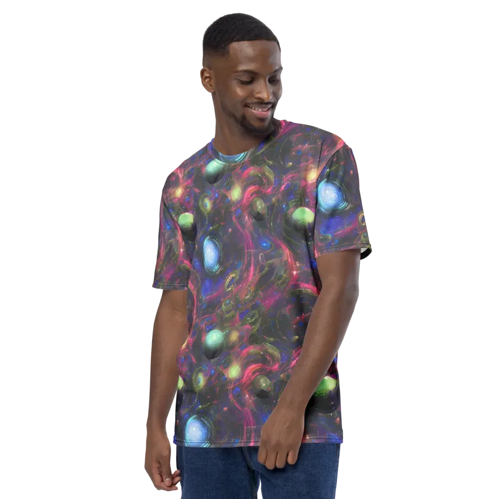 Nebula Mirage on Men's Crew Neck T-Shirt — Left