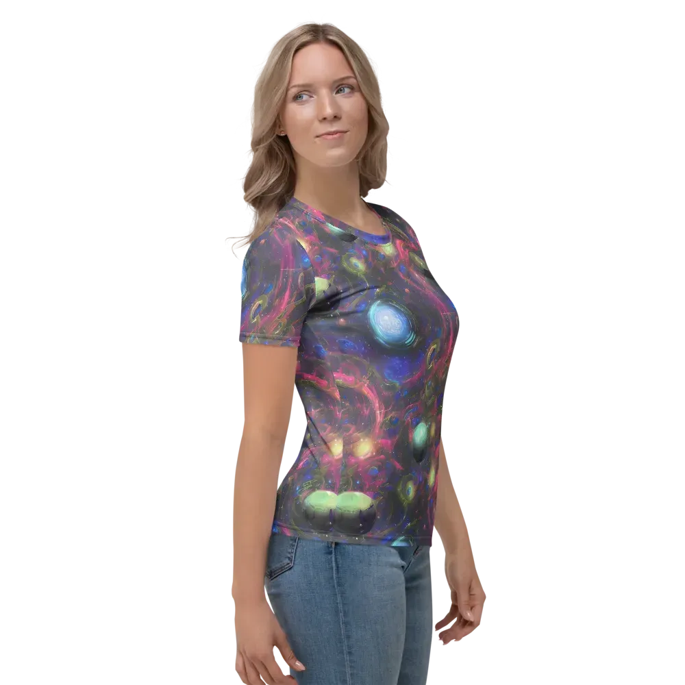 Nebula Mirage on Women's Crew Neck T-Shirt — Right