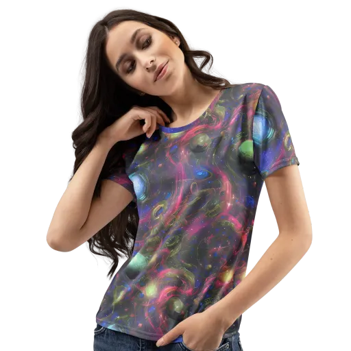 Nebula Mirage on a Women's Crew Neck T-Shirt