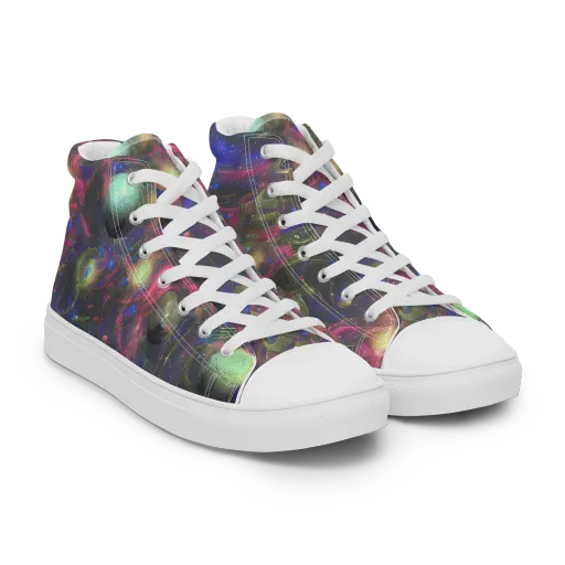 Nebula Mirage on a Women's High Top Canvas Shoes
