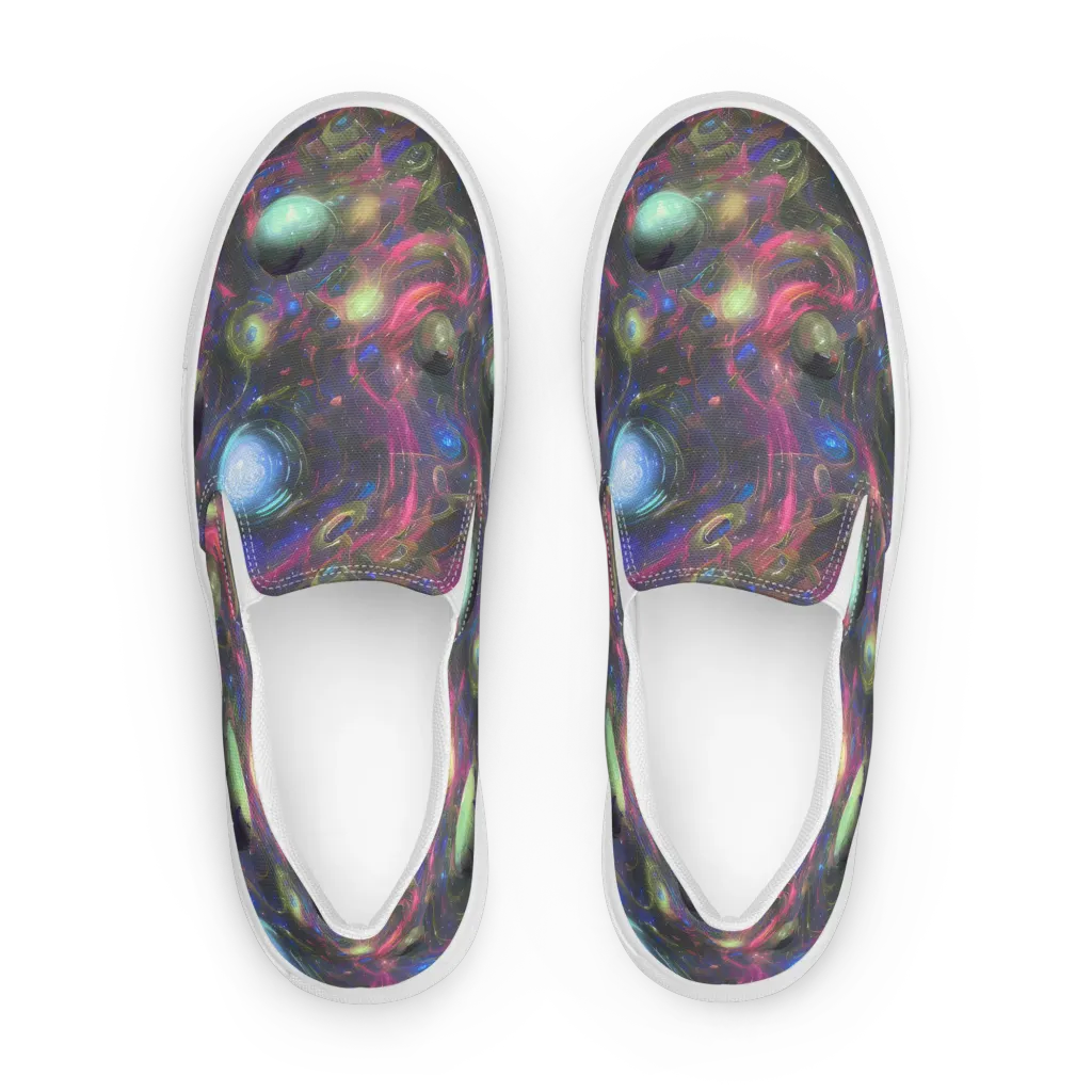 Nebula Mirage on Men's Slip-On Canvas Shoes — Front