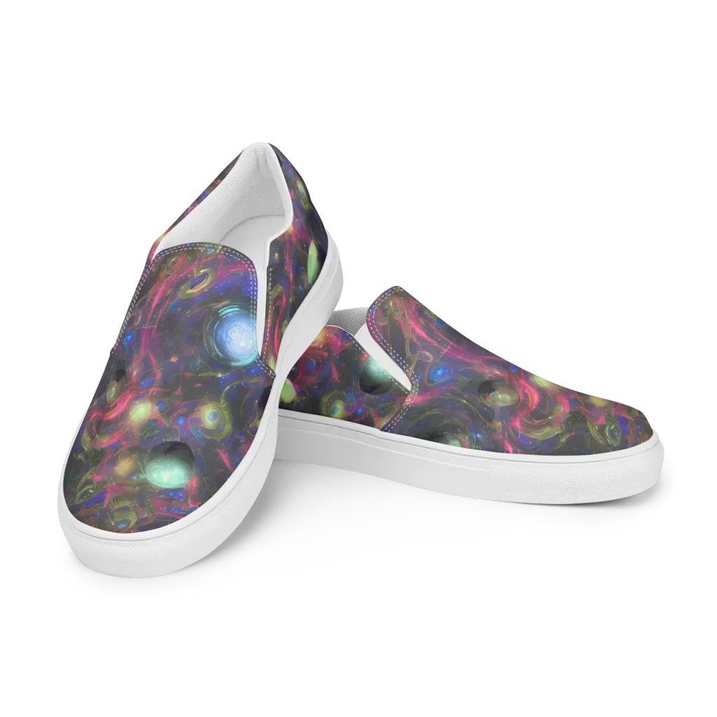 Nebula Mirage on Men's Slip-On Canvas Shoes — Left Front