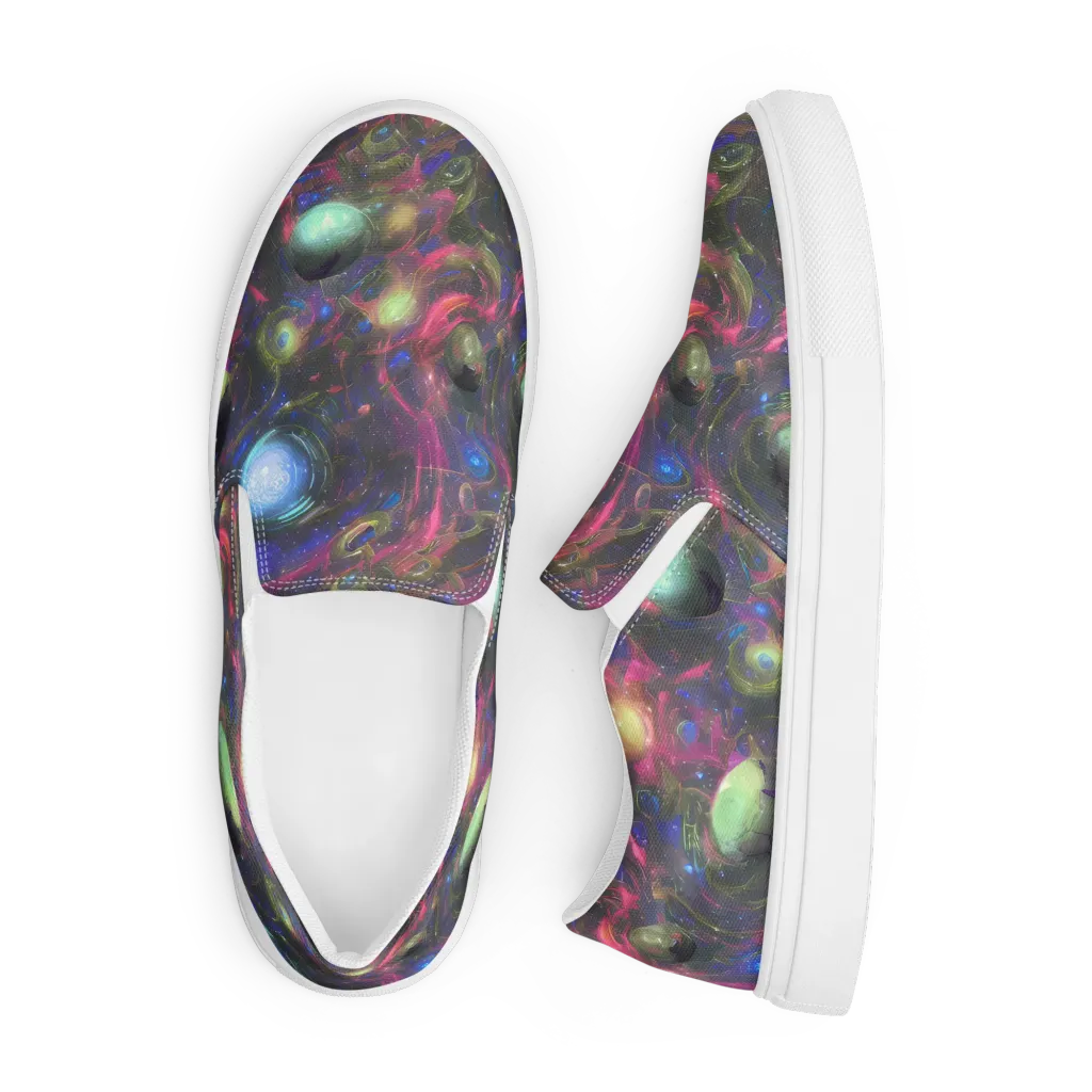 Nebula Mirage on Men's Slip-On Canvas Shoes — Front