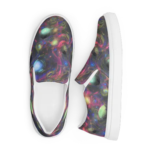 Nebula Mirage on a Men's Slip-On Canvas Shoes