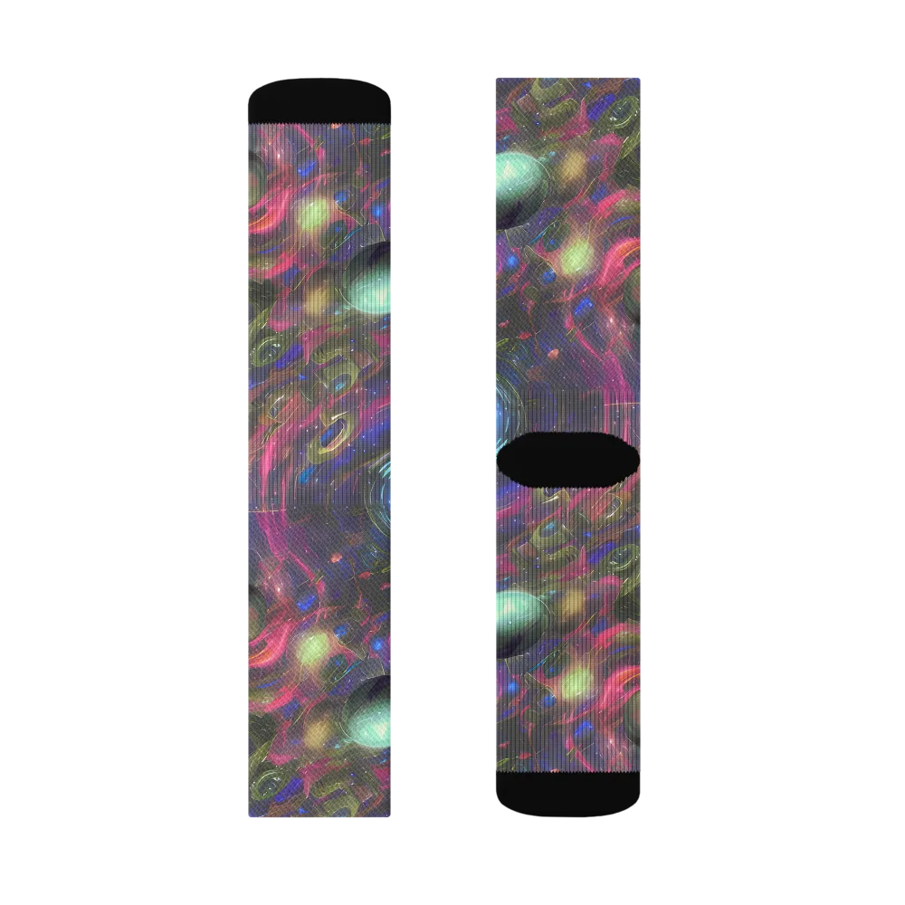Nebula Mirage on Socks — Left Sock