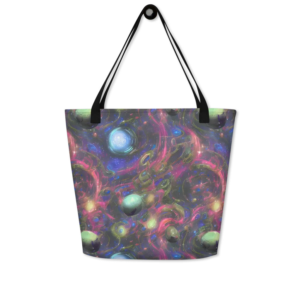 Nebula Mirage on Large Tote Bag W/ Pocket — Front
