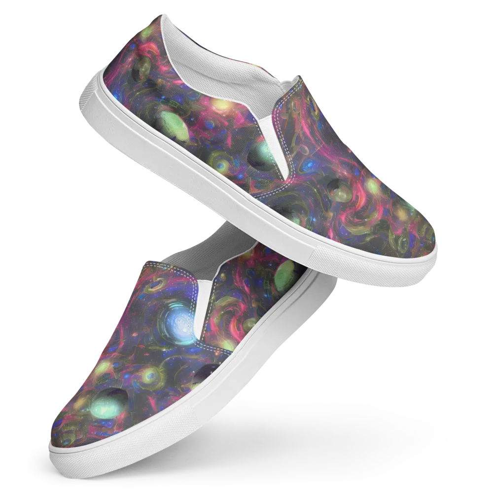 Nebula Mirage on Women's Slip-On Canvas Shoes — Front