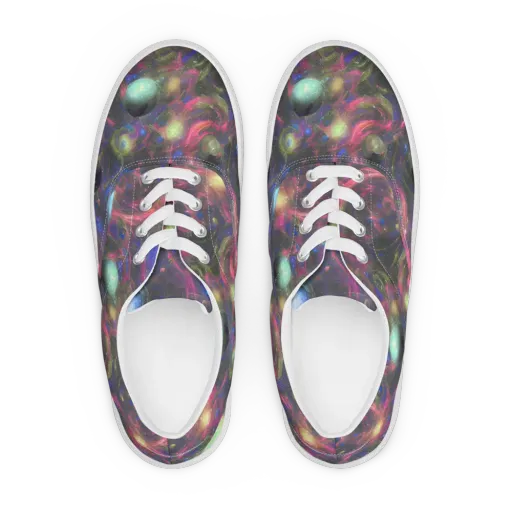 Nebula Mirage on a Men's Lace-Up Canvas Shoes