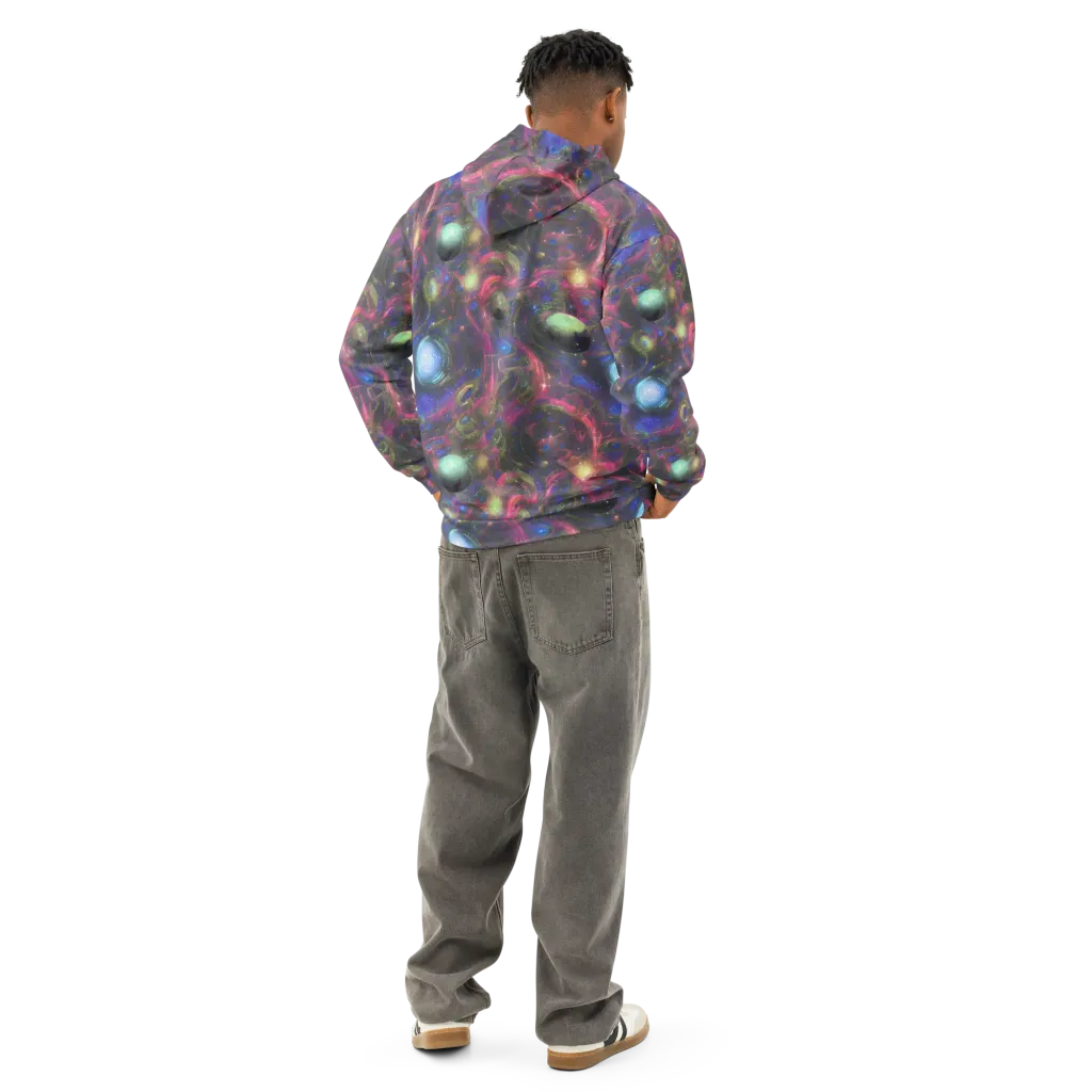 Nebula Mirage on Cotton Hoodie — Back