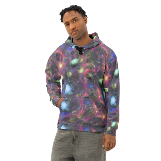 Nebula Mirage on a Cotton Hoodie