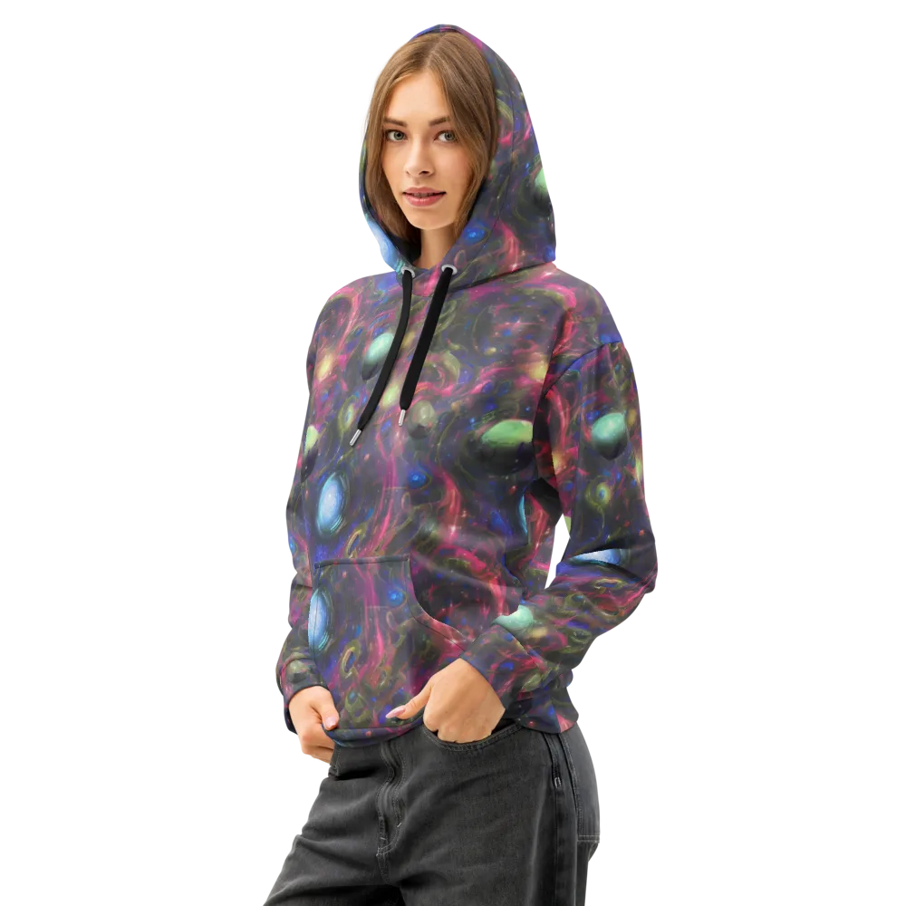 Nebula Mirage on Cotton Hoodie — Left Front