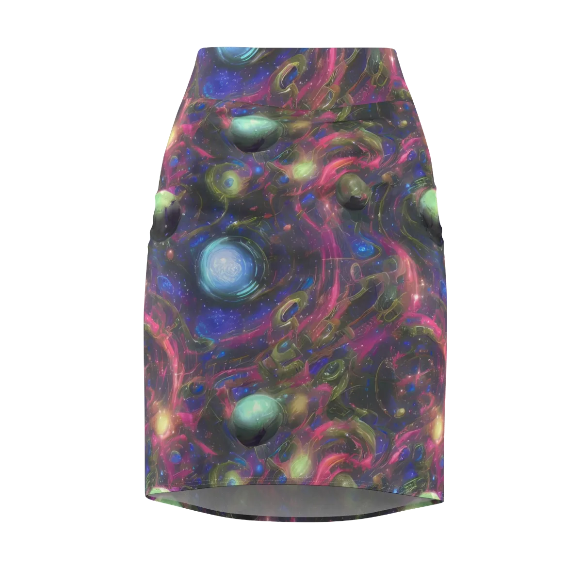 Nebula Mirage on Pencil Skirt — Front