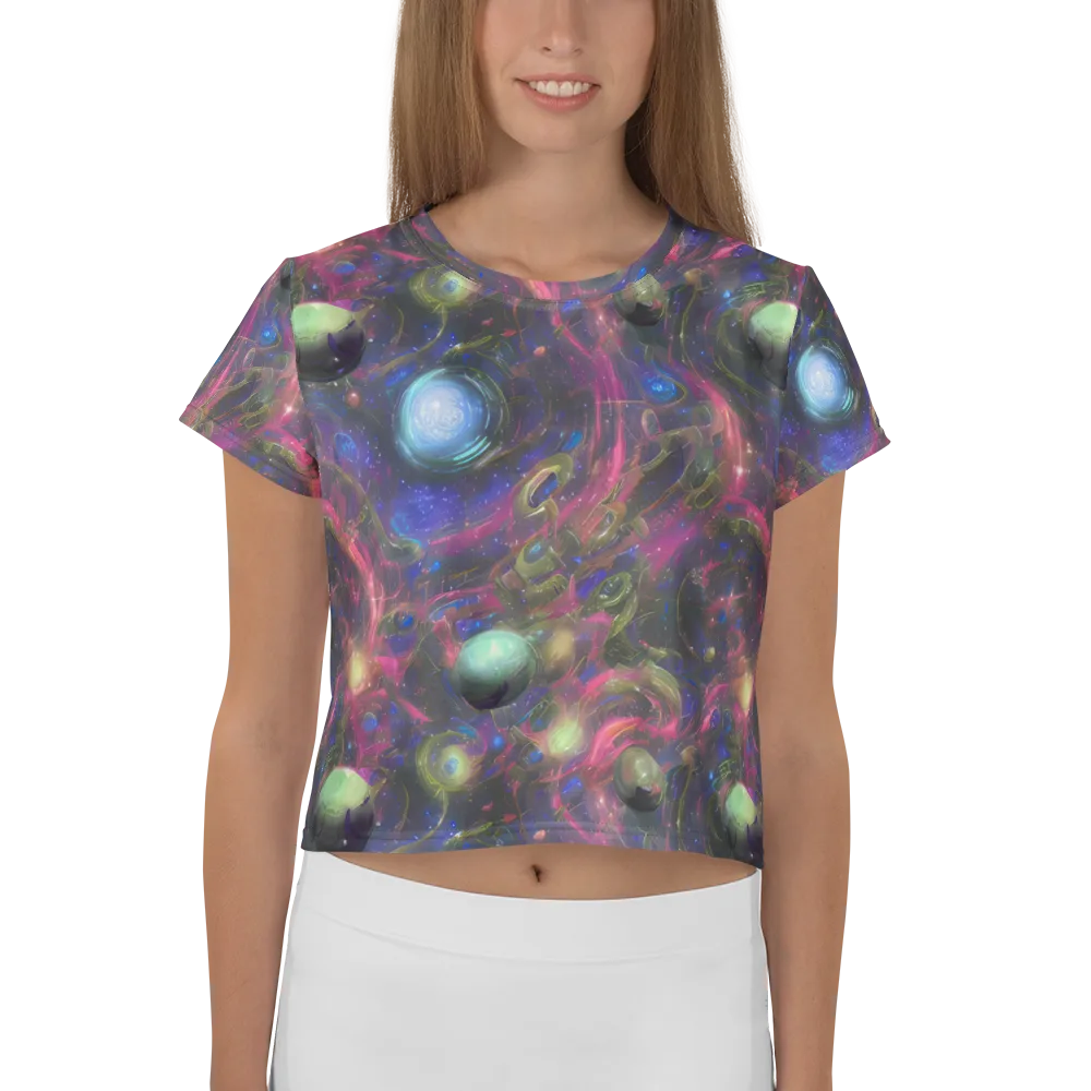 Nebula Mirage on Crop Tee — Front