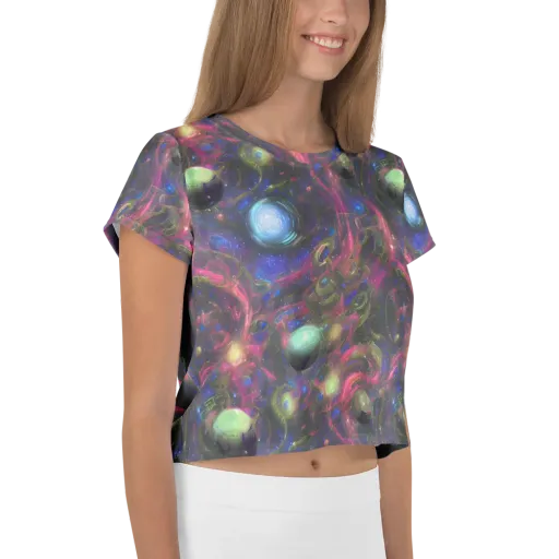 Nebula Mirage on a Crop Tee