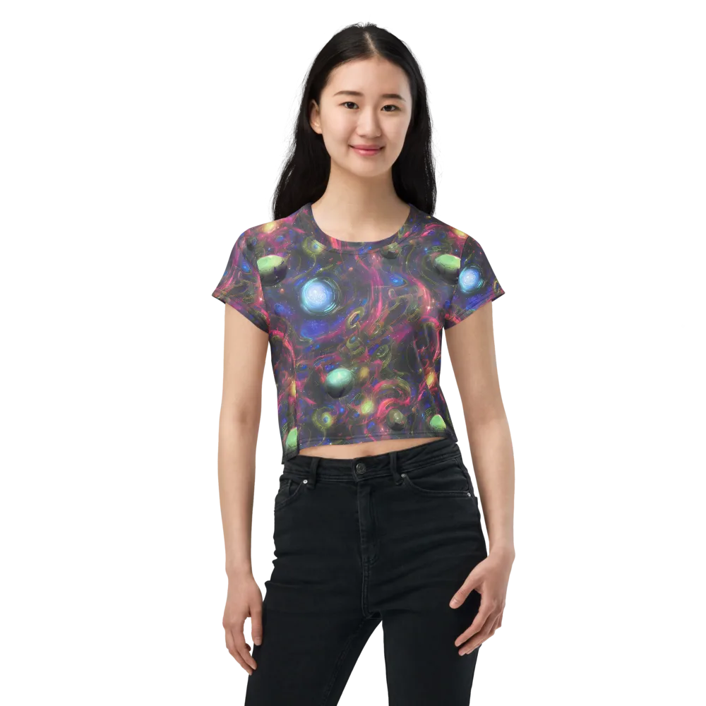 Nebula Mirage on Crop Tee — Front