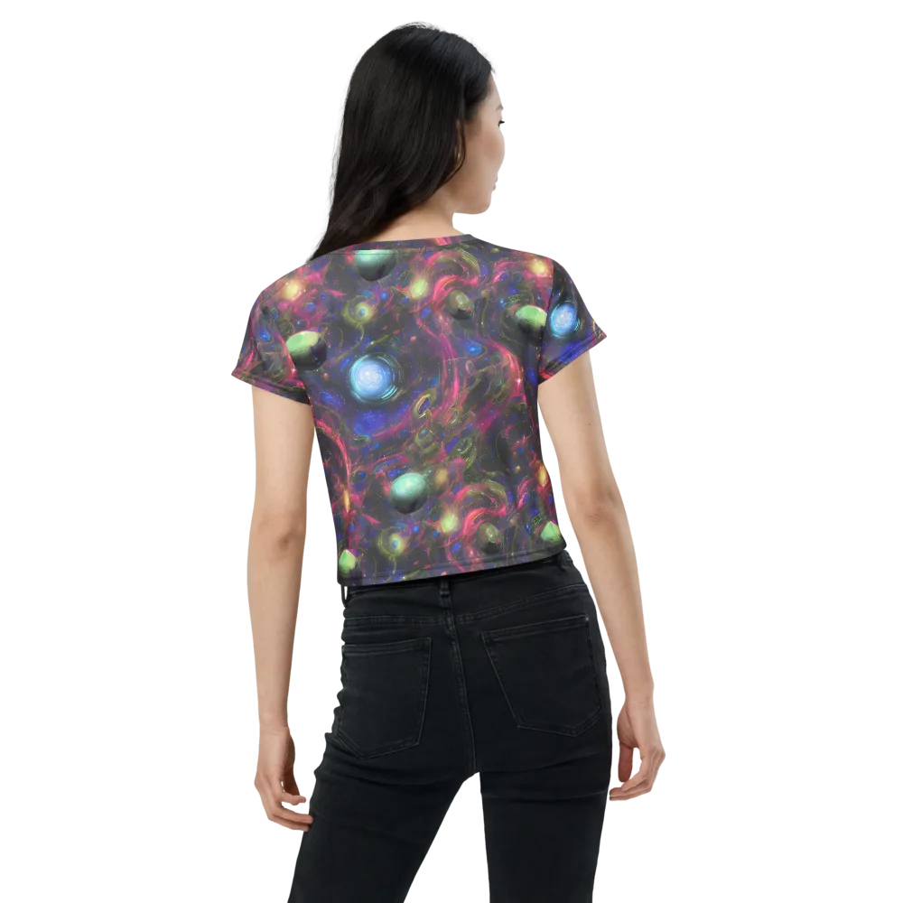 Nebula Mirage on Crop Tee — Back