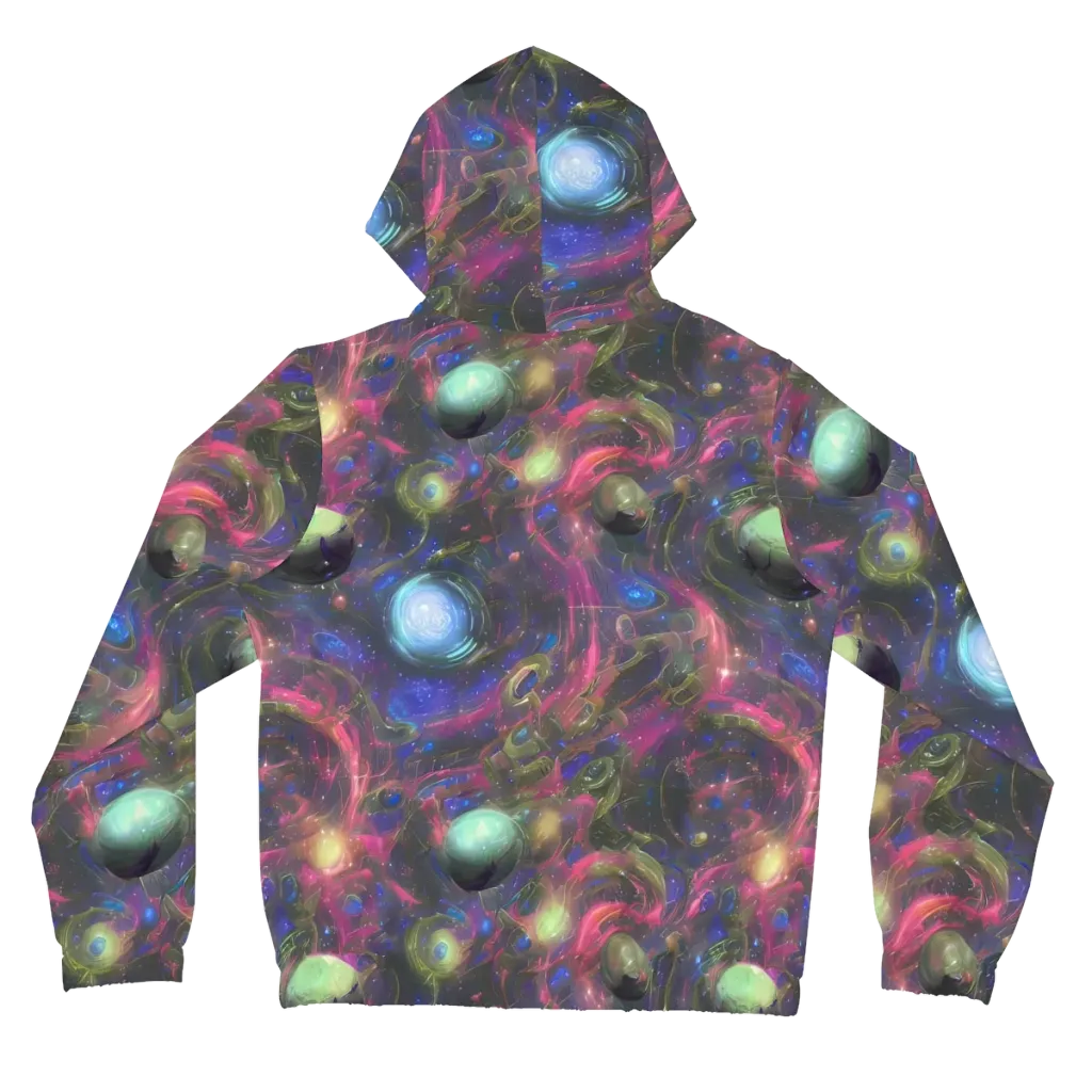 Nebula Mirage on Women's Full-Zip Hoodie — Back