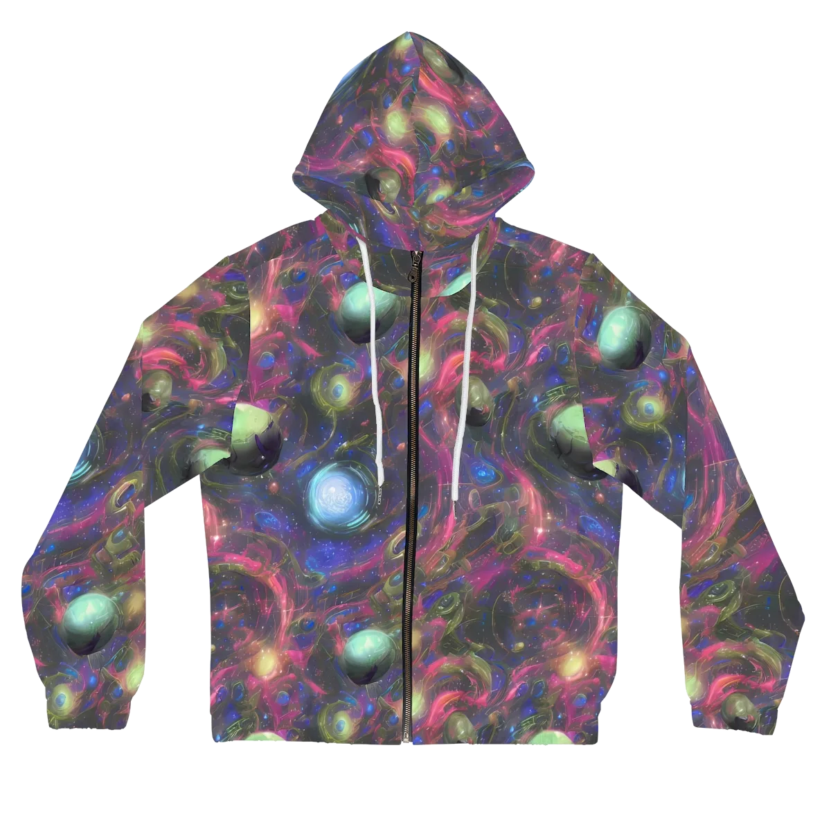 Nebula Mirage on Women's Full-Zip Hoodie — Front