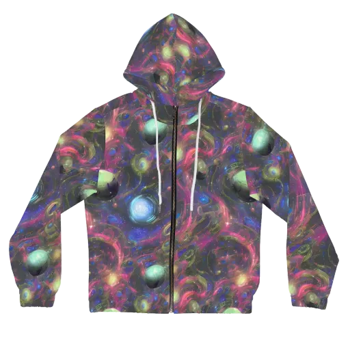 Nebula Mirage on a Women's Full-Zip Hoodie