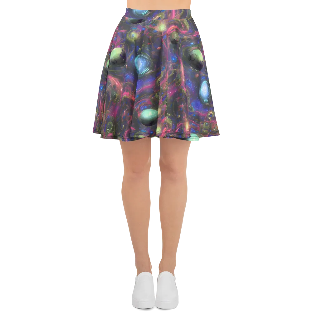 Nebula Mirage on Skater Skirt — Front