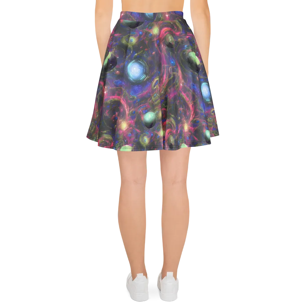Nebula Mirage on Skater Skirt — Back