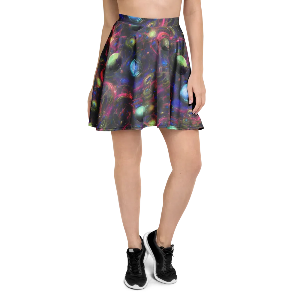 Nebula Mirage on Skater Skirt — Front