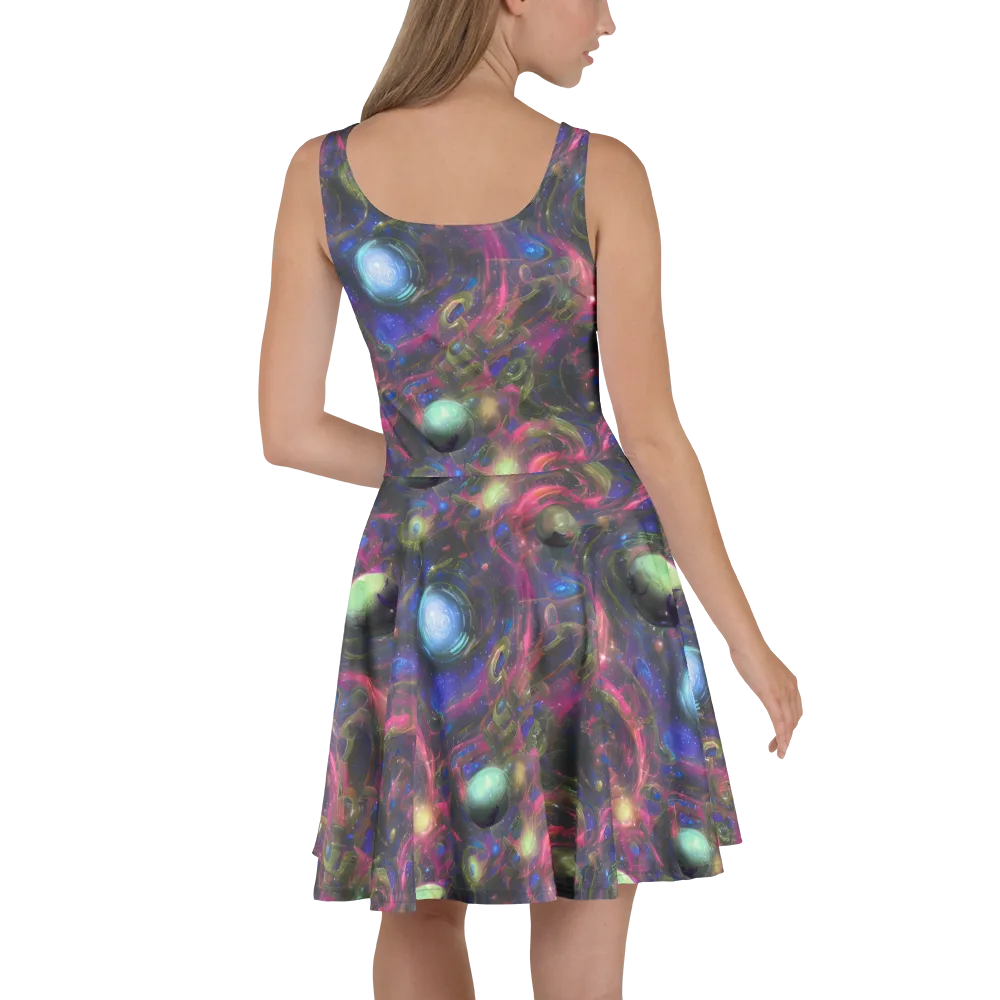Nebula Mirage on Skater Dress — Back