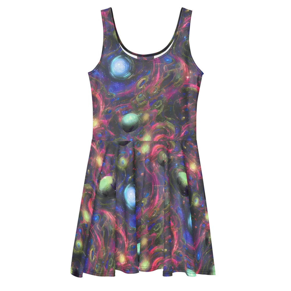 Nebula Mirage on Skater Dress — Front