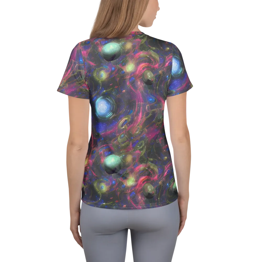 Nebula Mirage on Women's Athletic T-Shirt — Back